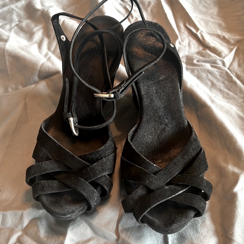 Ugg black ankle strap sandals
